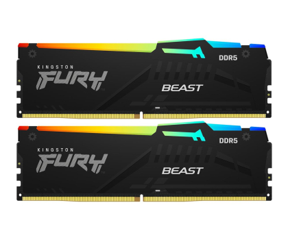 Pamięć RAM KINGSTON DDR5 Fury Beast Black RGB 64GB (2*32GB)/6000 CL36 EXPO KF560C36BBEAK2-64